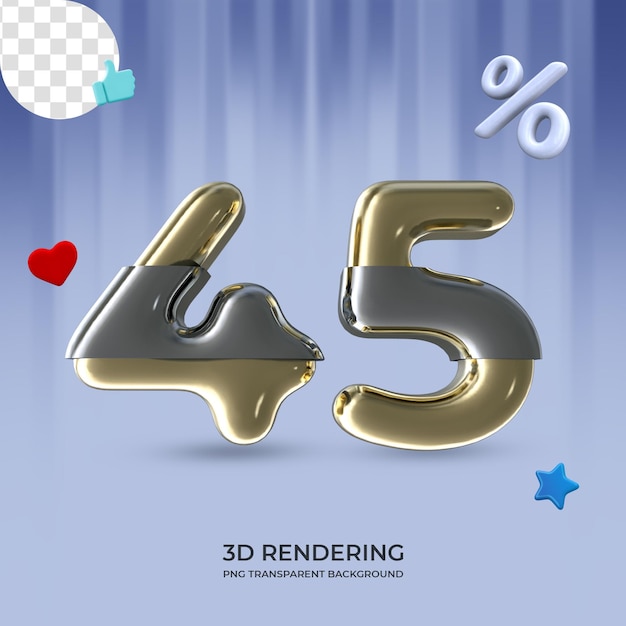 PSD graphic element number 45 3d rendering