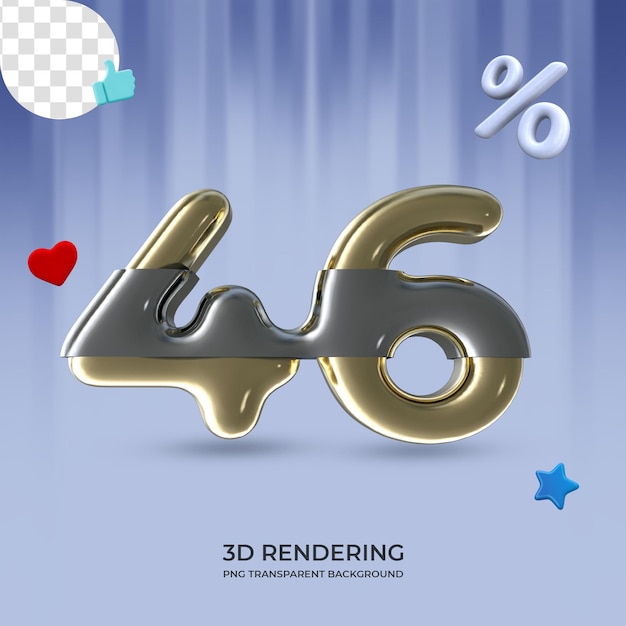 Graphic element number 46 3d rendering