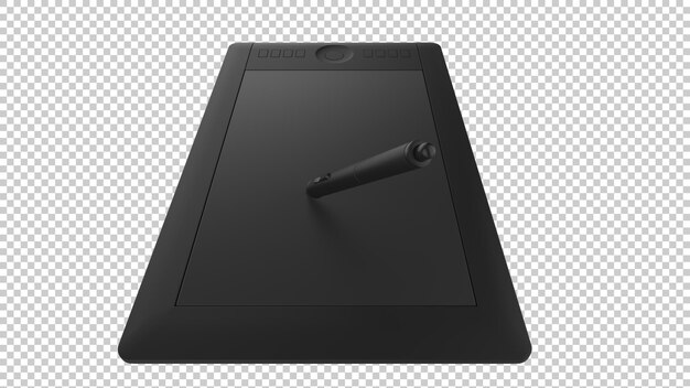 PSD イラストレーターとデザイナーのためのペンのグラフィックタブレット 透明な背景に隔離された3dレンダー