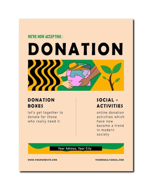 PSD a graphic template for donation