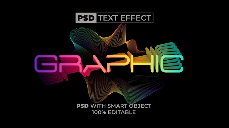 PSD グラフィックテキスト効果 モーションスタイル 編集可能なテキスト効果