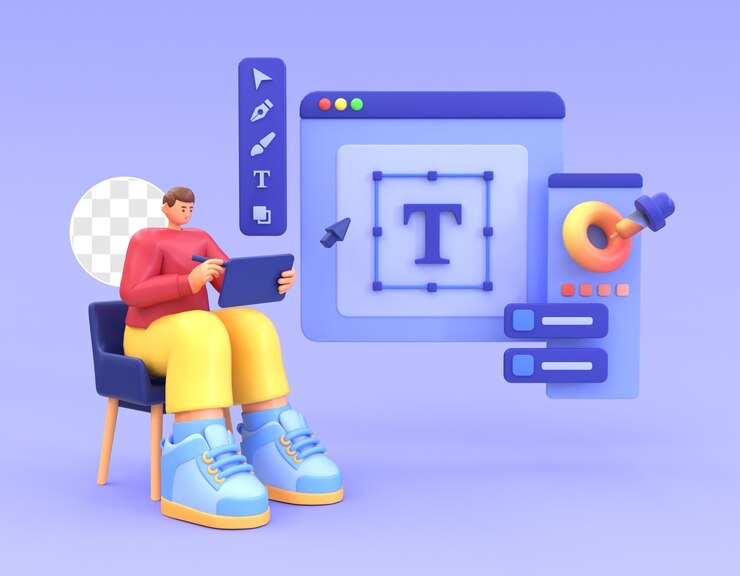 PSD graphical user interface design 3d illustration