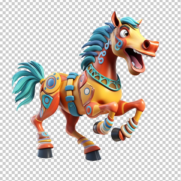 grappig paard 3d illustratie png