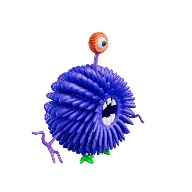 PSD grappige monsters 3d illustratie