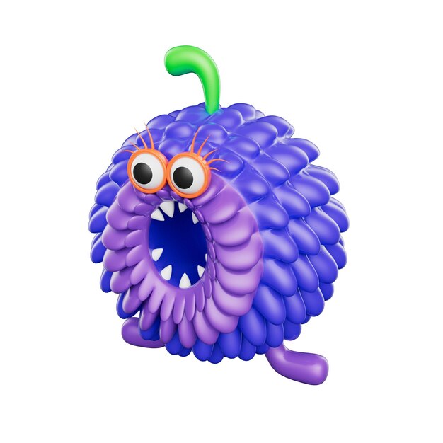 PSD grappige monsters 3d illustratie