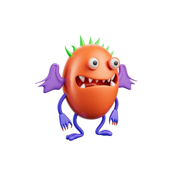 PSD grappige monsters 3d illustratie