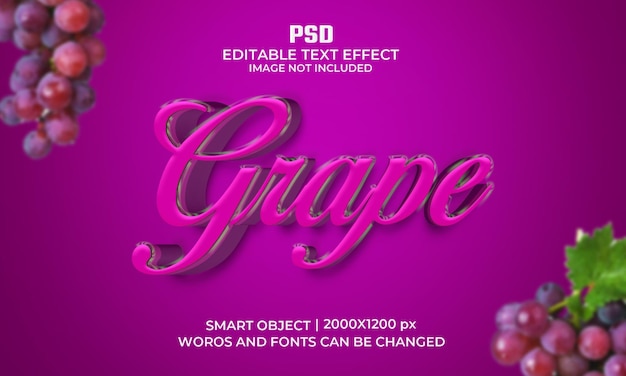 PSD grapy 3d text style effect template