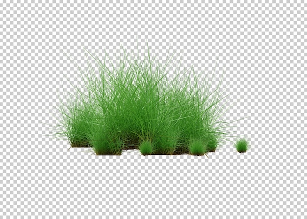 Gras knipsel 3d-rendering illustratie