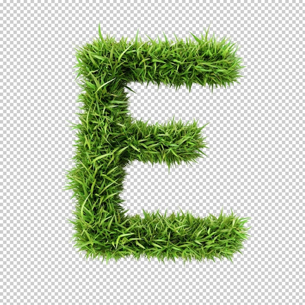 グラスアルファベット 透明な背景のE文字