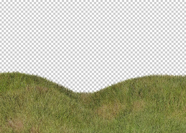 Grass cutout 3d rendering illustration