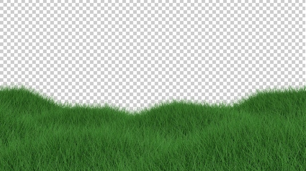 Grass cutout 3d rendering illustration