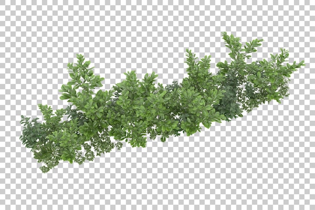 grass field for composition isolated on background with mask 3d rendering illustration