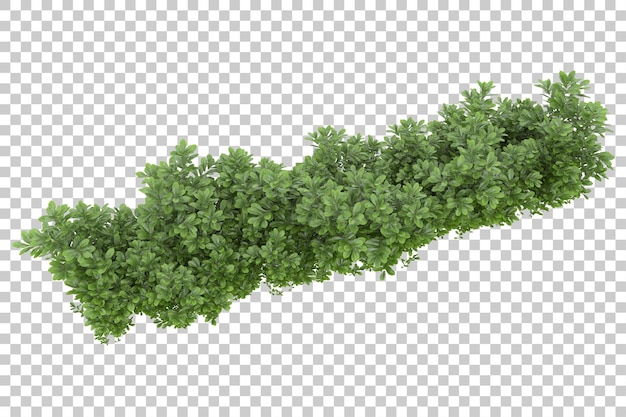 マスク3dレンダリングイラストで背景に分離された構成のための芝生のフィールド