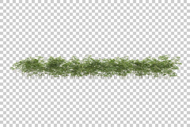 grass field for composition isolated on background with mask 3d rendering illustration