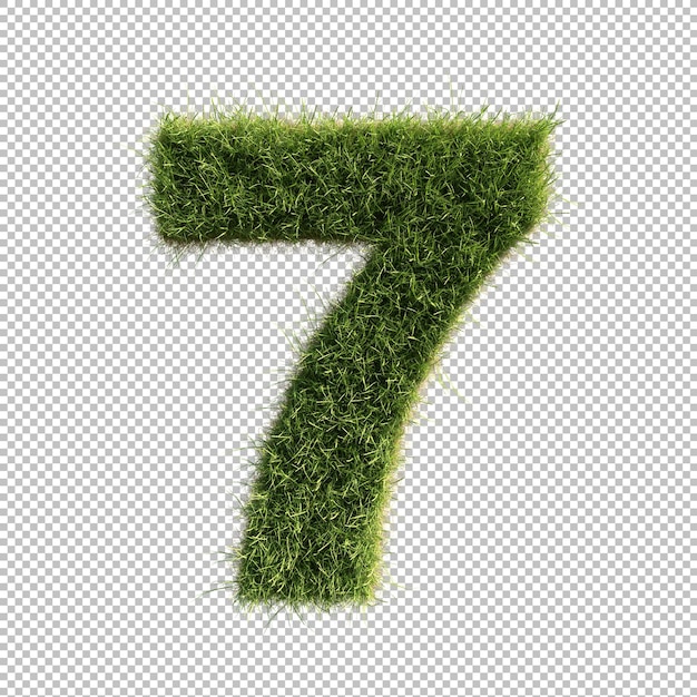 Grass Number 7 on transparent background