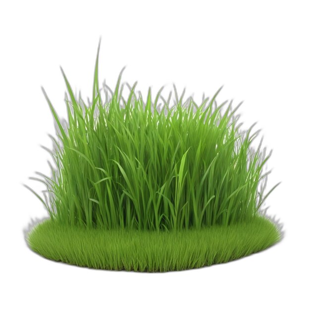 Grass psd on a white background