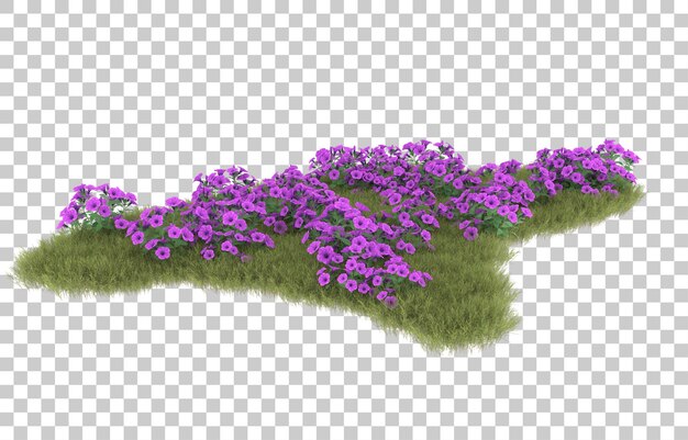 PSD grass on transparent background. 3d rendering - illustration