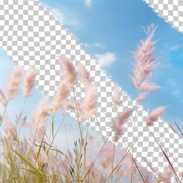 PSD grassy blossom transparent background