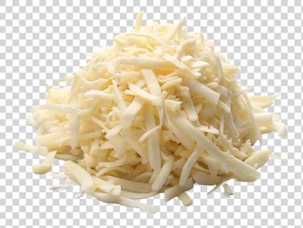 PSD formaggio grattugiato isolato su uno sfondo trasparente