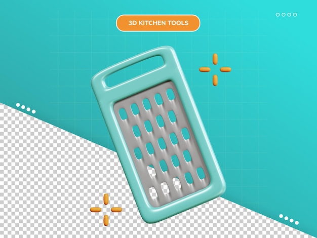 PSD grater 3d icon