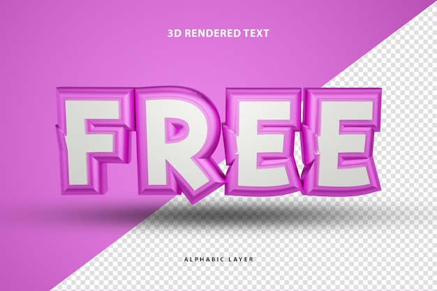 Gratis 3D-gerenderde tekstontwerp