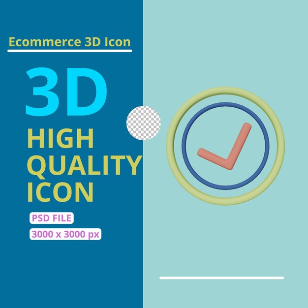 PSD gratis 3d-pictogram e-commerce gesloten illustratie