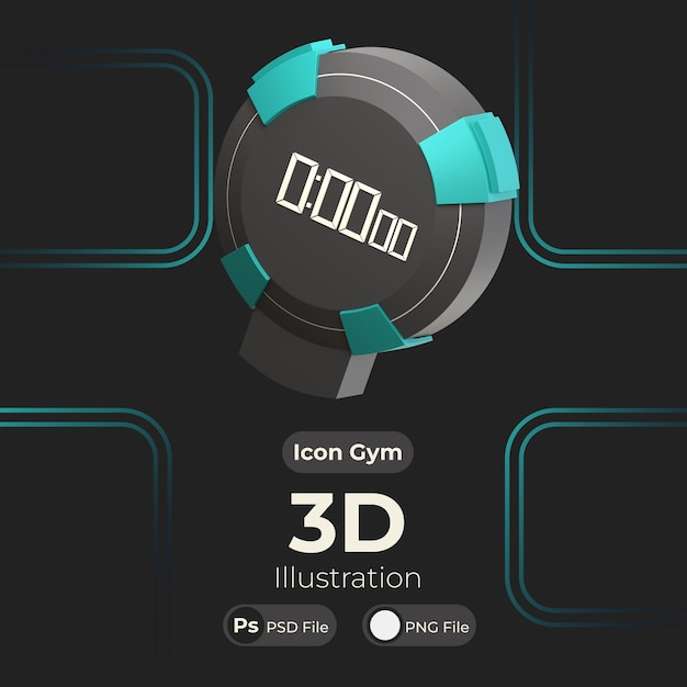 PSD gratis 3d render illustratie timer