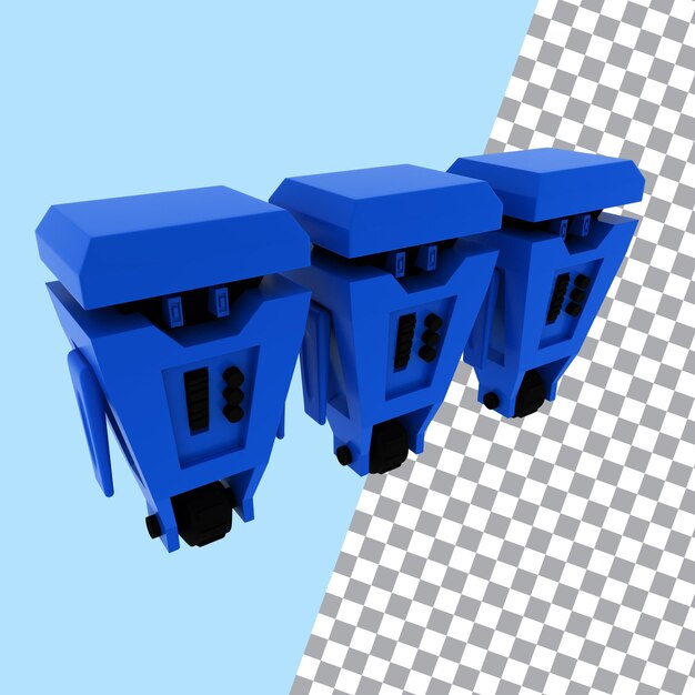 Gratis 3D render vector robotkarakter