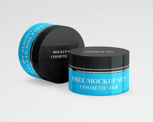 PSD gratis mockup psd een pot die zegt gratis mockup cosmetische pot