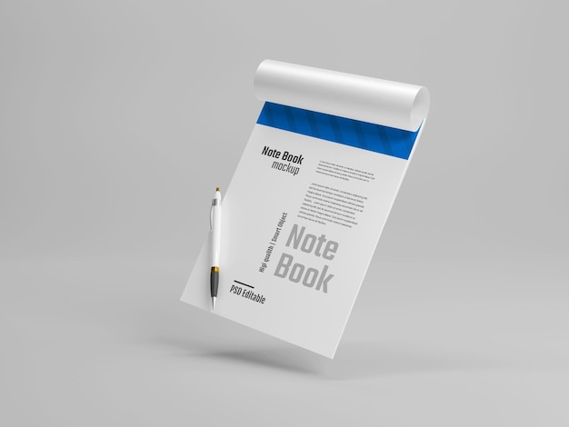 Gratis notebook mockup vector