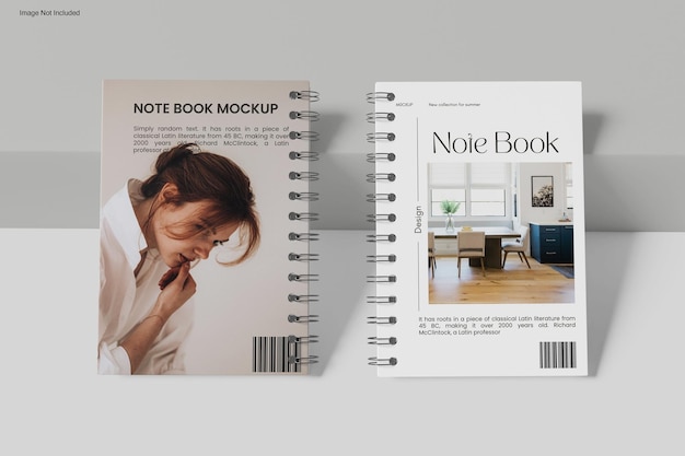 Gratis notebook mockup vector