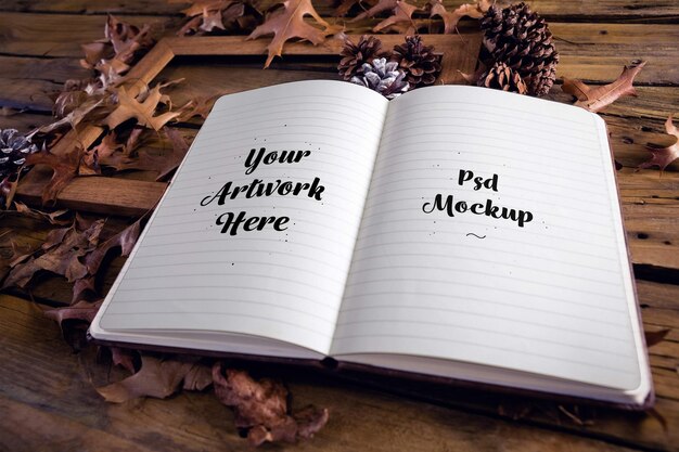 PSD gratis notebook mockup vector