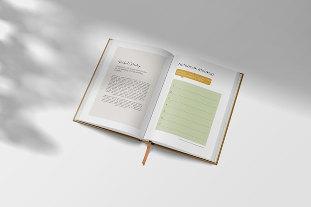 Gratis notebook mockup vector