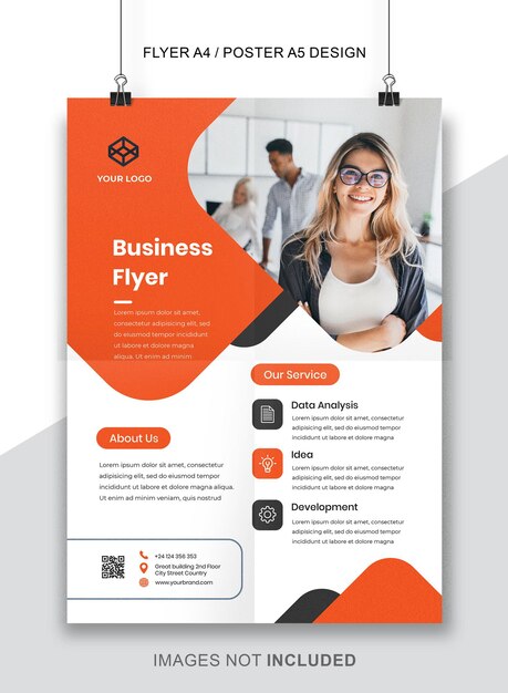 PSD gratis premium flyer voor bedrijf of marketingbureau