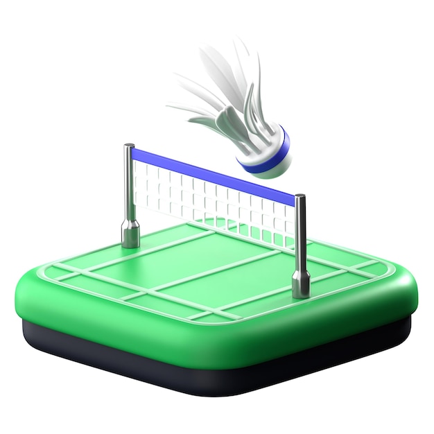 PSD gratis psd badminton 3d icon