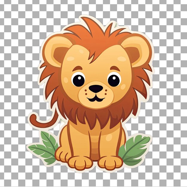 PSD gratis psd cute kawaii lion png