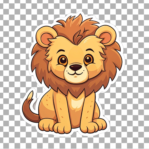 PSD gratis psd cute kawaii lion png