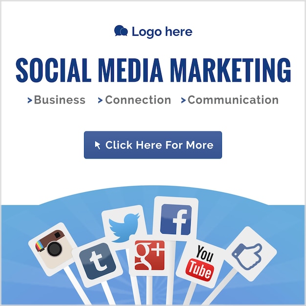 PSD gratis psd digitale marketingbureau en corporate social media banner sjabloon