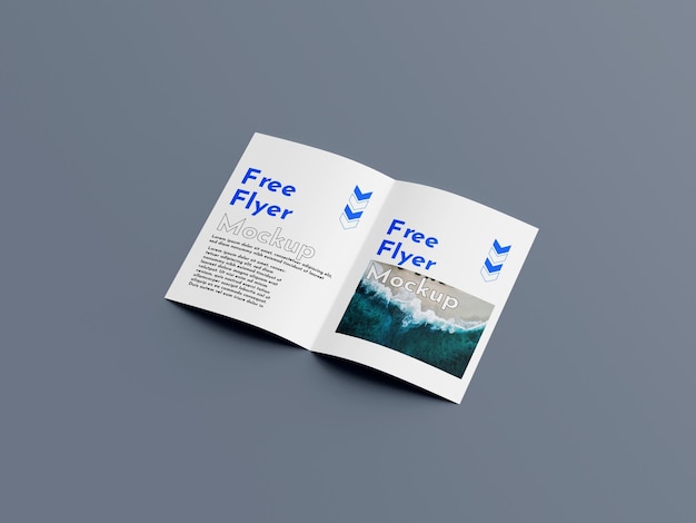 PSD gratis psd geopend drievoudige flyer brochure mockups