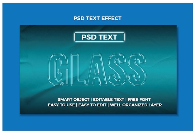 PSD gratis psd-glasteksteffect