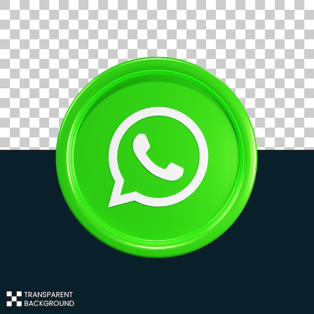 Gratis psd gloeiend whatsapp-logo 3d render