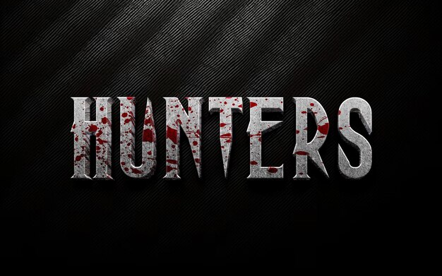 PSD gratis psd hunters teksteffect 3d