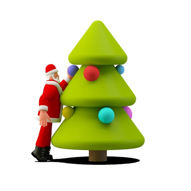 PSD gratis psd kerstmis 3d kerstmis santa claus decoratie