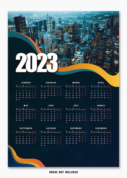 PSD gratis psd modern ontwerp 2023 kalendersjabloon