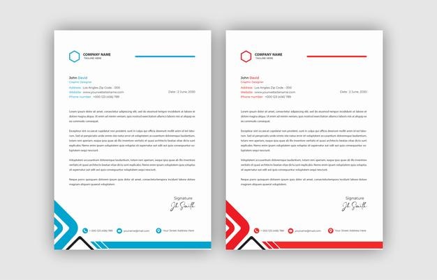 Gratis PSD moderne zakelijke briefpapiersjabloon