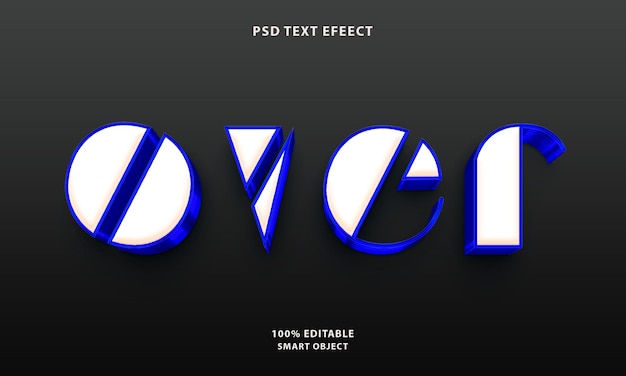 Gratis psd over tekst effect