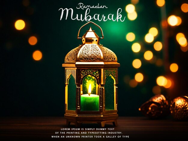 Gratis PSD Ramadan Mubarak Poster Achtergrond