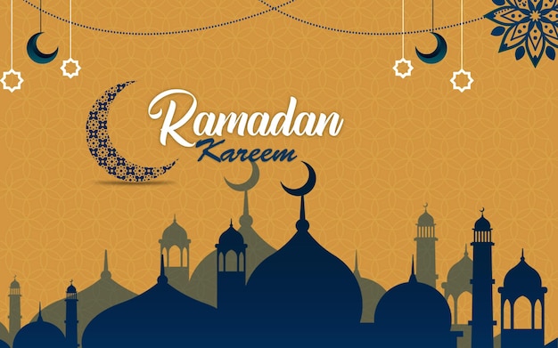 Gratis psd realistische ramadan horizontale bannermalplaatje
