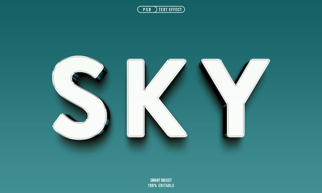 PSD gratis psd sky tekststijl effect