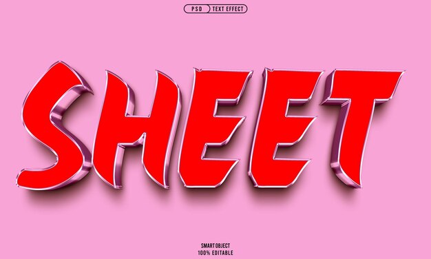 Gratis psd-tekstblad stijl-effect